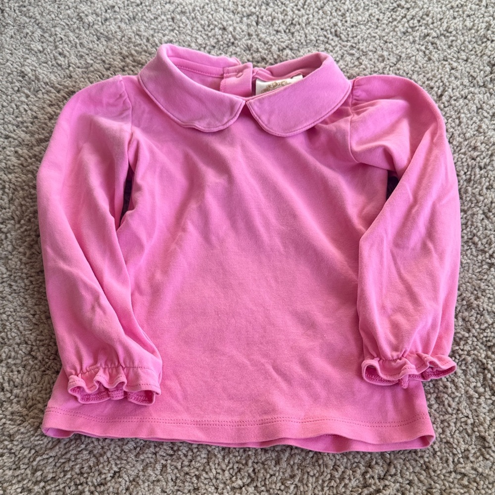 Beaufort Bonnet Company Pima Pink Long Sleeve Girls Shirt